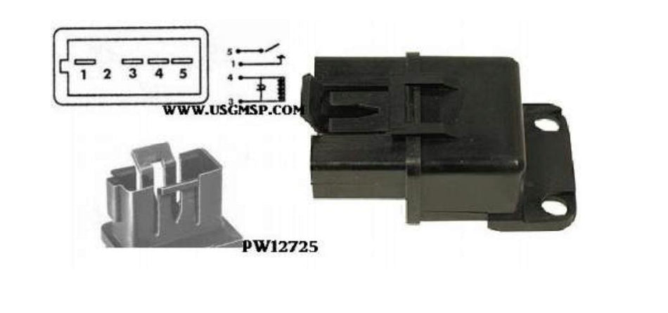 Relay: Radiator Cooling Fan - 85-87 Corvette (4 wire)