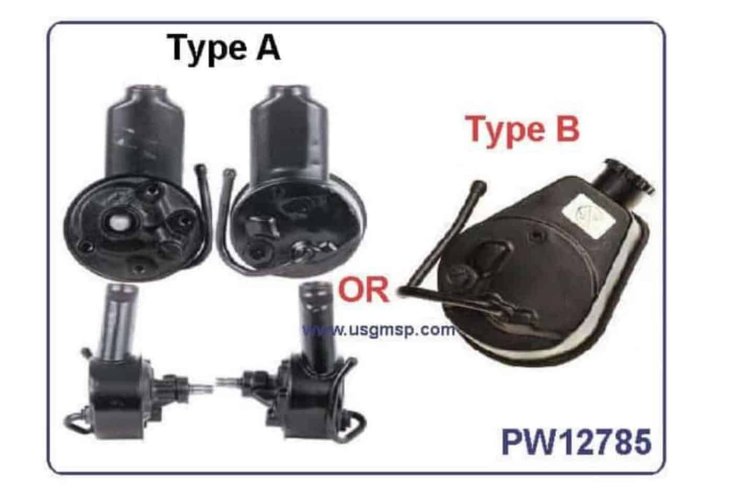 Power Steering Pump: 67-70 w/ Pontiac V8 Various
