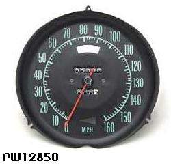 Speedo: Corvette 69-71 W/o or With Speed Warning needle