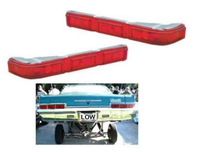 66 Chev Impala Tail lamp Lens (ea)
