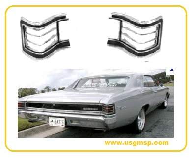 67 Chevelle Tail Lamp Bezels (pair)