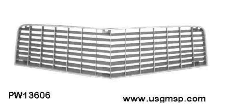 Grill: 74-77 Camaro Upper Silver (RE)