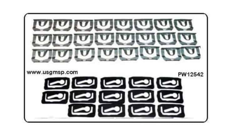 Clip Kit: Windscreen & Rr Window 70-81F.. KIT