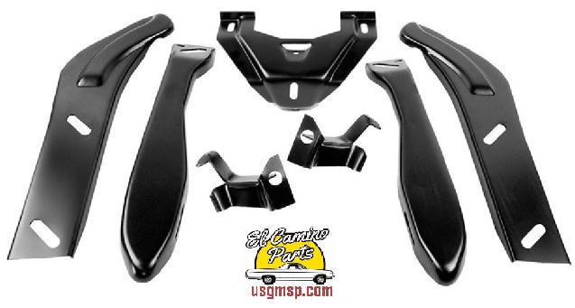 El Camino BUMPER  Bracket set - 1968-72 REAR - 7 pce kit