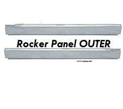 61-64 Full Size Rocker Panel: OUTER 2 dr (ea)