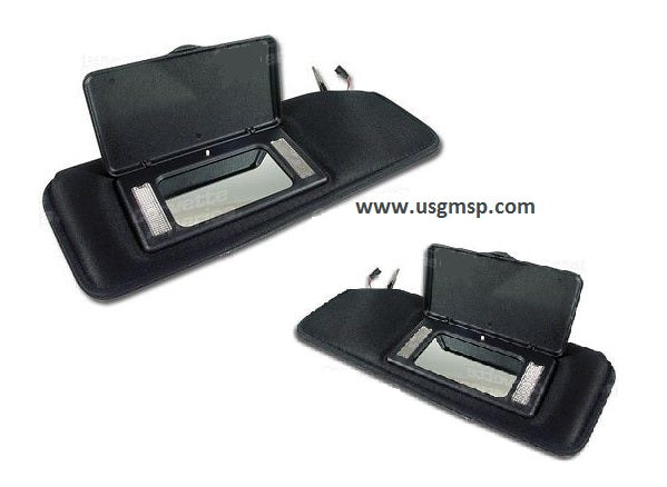 Sunvisor Corvette set 84-96 Black Pr