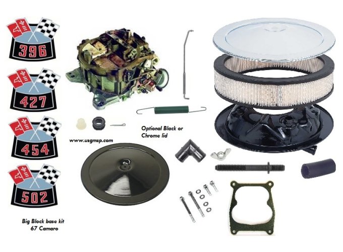 67 Camaro Big Block Carby & air filter Kit