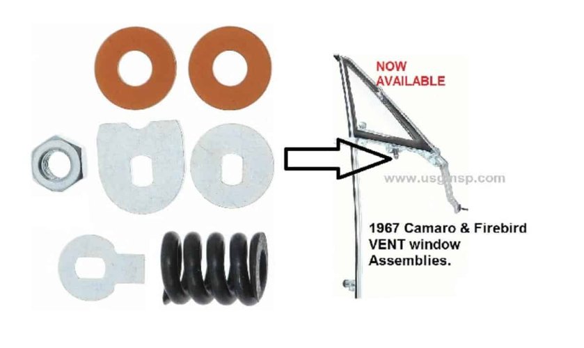 Vent Window Frame Hardware Kit: 67 F
