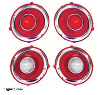 70-73 Camaro Lens RS tail lamp SET (4)