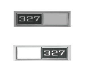 Side Marker Light Bezel: "327" - 1968 GM FRONT various PR