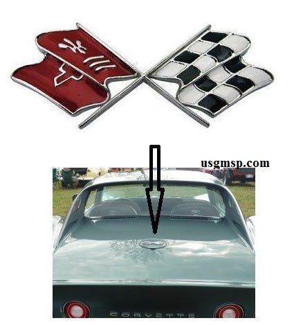 Emblem: 68-73 Corvette Fuel Door