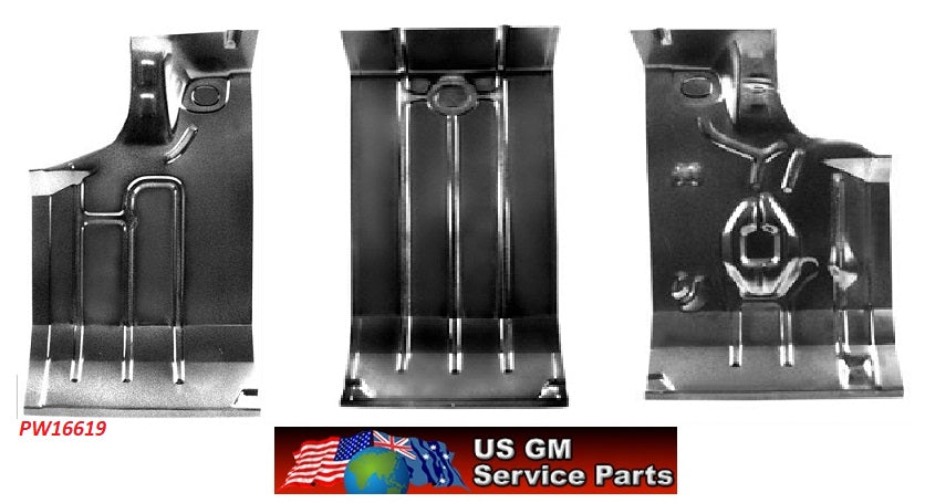 Trunk Floor: 64-67 Chevelle/Malibu Sections (ea)
