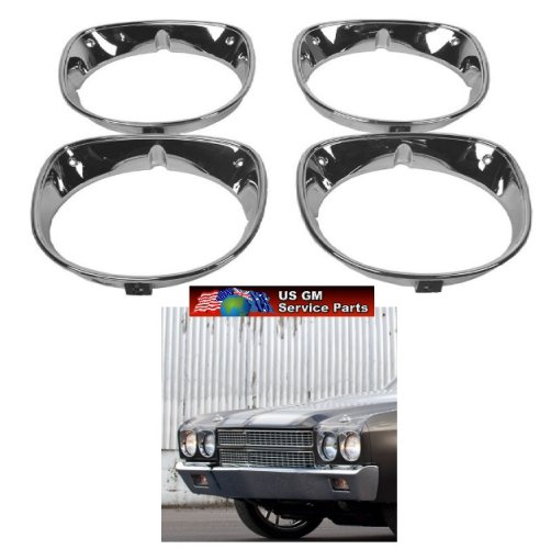 70 Chevelle EL. Headlamp Bezels 4