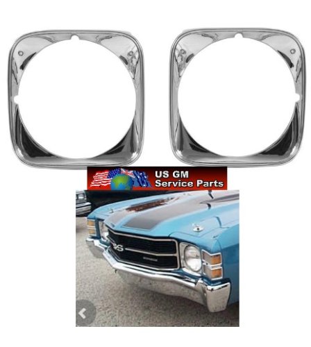 Headlamp bezel Set: Chevelle/ El Cam 1971 (2)
