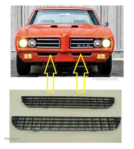 Grill Set: 69 GTO Lower Valance (PR)