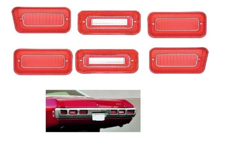 69 Chev Impala Tail Lamp Lens Set (6)