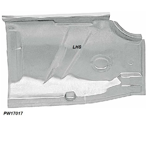 61-64 Full Size: Floor UNDER rear seat panel