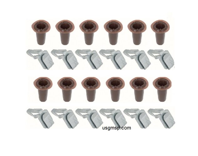 Clip Kit:  Door trim clip & Plug set: 66-81 GM (24)