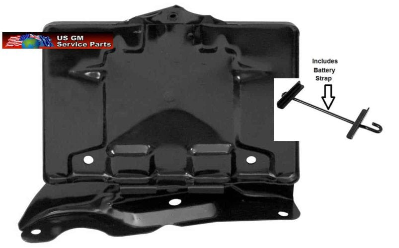 Battery Tray: 64-65 Chevelle (+ Elco) w/ Clamp