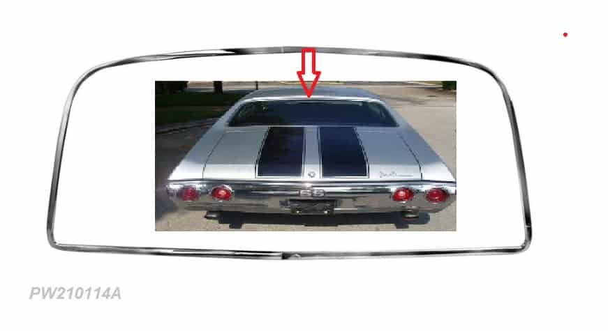Molding Kit: Rear Window 68-72 Chevelle  COUPE