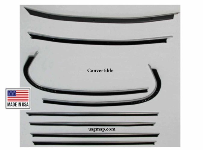 Window Felt Kit: 68 GTO+ Coupe Authentic /Original Style  (8)