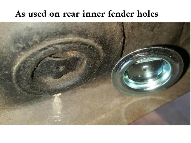 Plug Inner Fender: ROUND Metal 23mm 70-81F (ea)