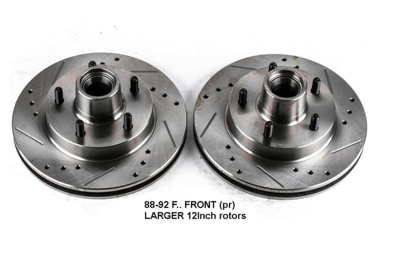 Disc Rotor: FRONT 88-92 12" (301mm) Perf rotors PR