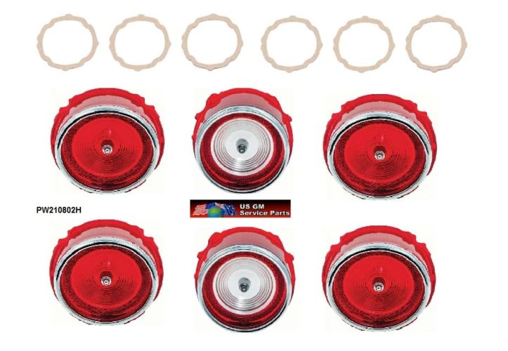 65 Chev Impala Tail Lamp & Gaskets SET (6)