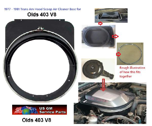 Shaker Base Plate: 77-79 Trans Am w/ 403 Olds V8