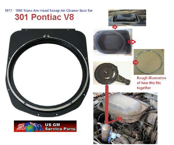 Shaker Base Plate: 77-81 Trans Am 301 V8