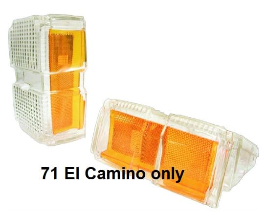 71 El Camino Front Park lamp LENSE (pr)
