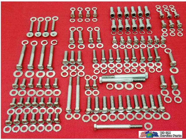 PONTIAC Engine Bolts Kit GTO V8 326 350 389 400 421 428 455 STAINLESS STEEL