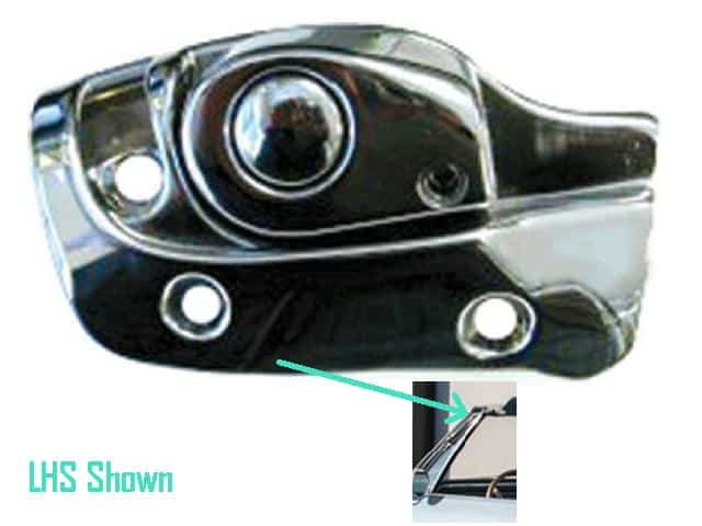 Convertible Top Sunvisor Bracket: 65-70 GM EA