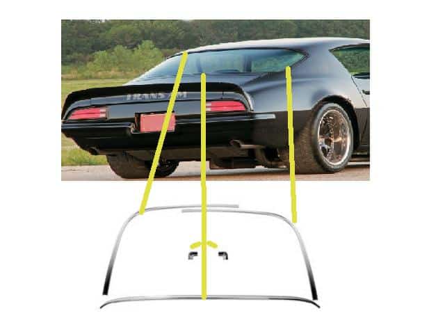 Molding Kit: Rear Window Set 70-74 Firebird/ Camaro (Black)