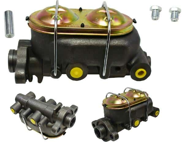 Master Cylinder: Cast Iron GM Corvette Style 1 inch Universal
