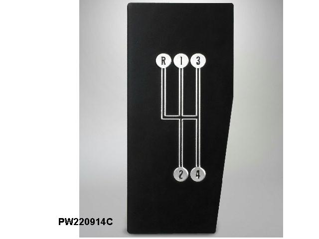 Console Shift Pattern plate: Corvette 68-76 4 speed