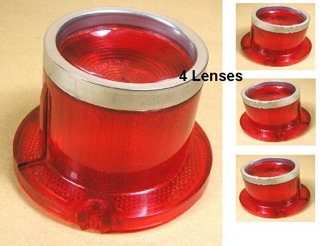 Lens Brake Pontiac 61 Bonneville SET (4) GM NOS