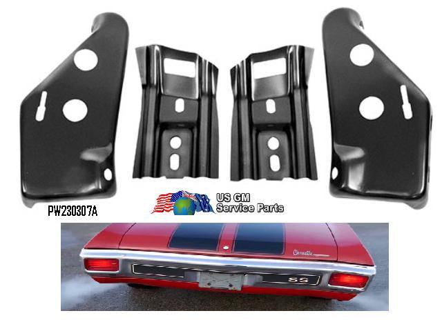 Bumper Bracket Set: 70 Chevelle - REAR