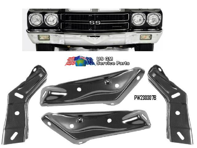 Bumper Bracket Set: 70 Chevelle - FRONT