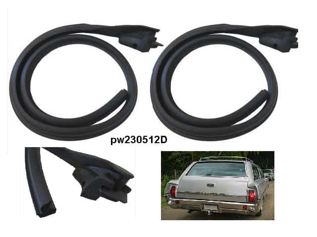 65-68 Full Size Wagon Tailgate Seal: Belair Imp, Pontiac Olds