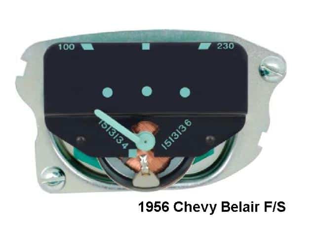 56 Chev Passenger Car TEMPERATURE Gauge