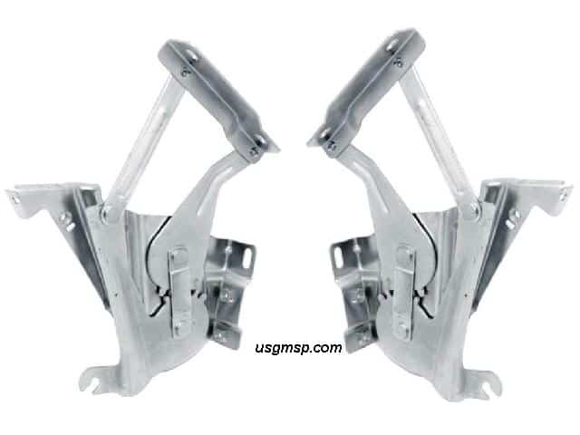 Hood Hinge Set: 57 Chevrolet Full Size (Pair)