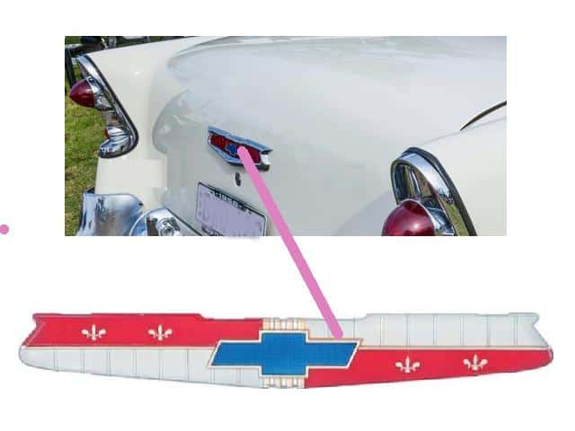 Boot Emblem Insert: 1955-58 Chevrolet Full Size