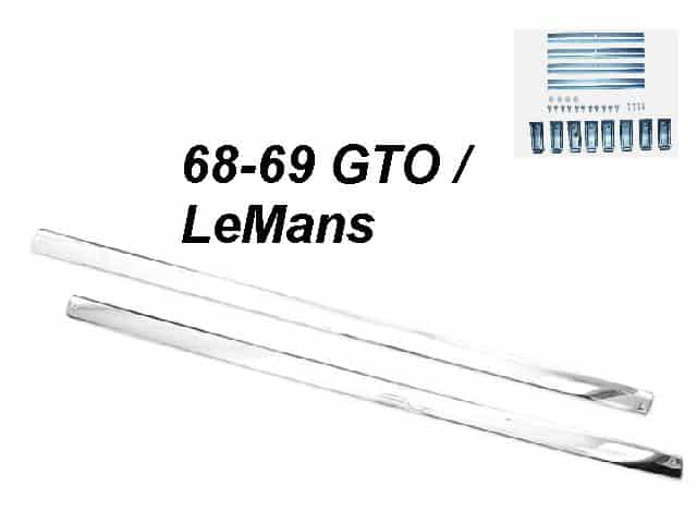 Rocker Panel Moldings: 1968 - 1969 GTO (SET kit)