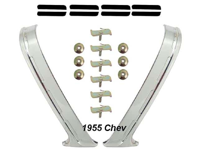 Molding 55 Chev Side Door/ Qtr upper Stainless kit