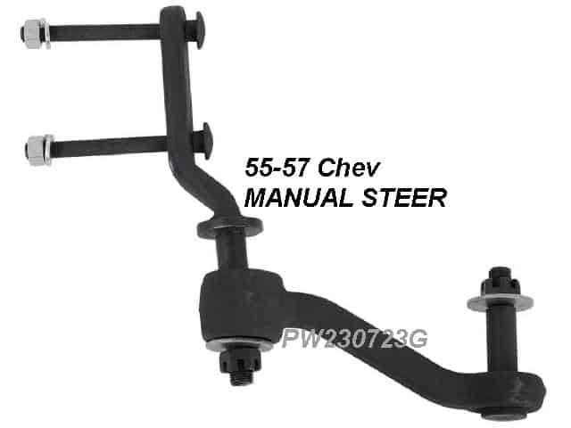Idler Arm: 55-57 Chev - manual str - Without bushing