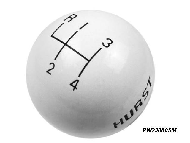 Gear Knob: HURST white 3/8 thread