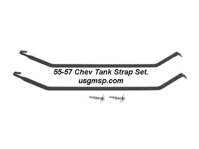 Fuel Tank Straps: 55-57 Chev passenger cars