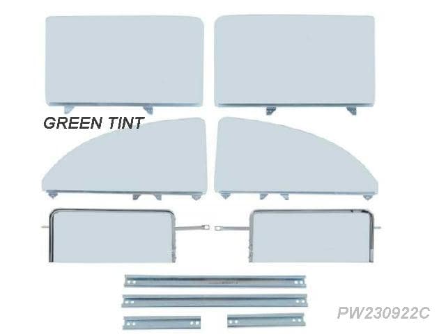 Glass Kit: 55-57 Chev / Pontiac 2 Dr Sedan / Coupe 6 Pce - Tinted