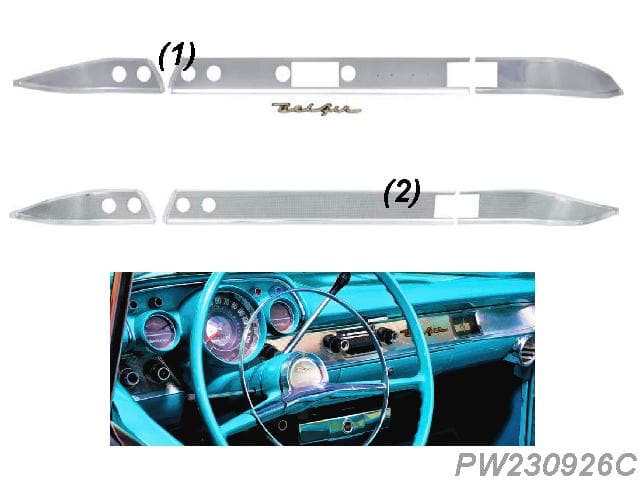 57 Chev Dash Panel Trim SET